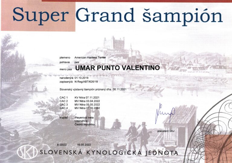  UMAR Slovenský Super Grand Šampion