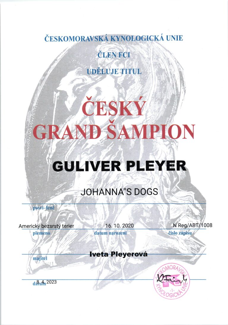 20. Guliver Český Grand Šampion